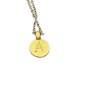 Anthropologie gold “A” minimalist necklace